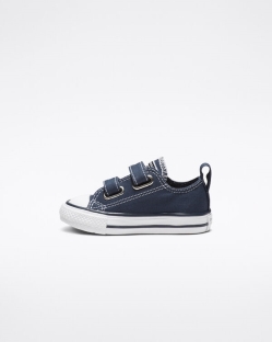 Converse Chuck Taylor All Star Hook and Loop Fiu Rövidszárú Fehér/Sötétkék | MNRWIGE-HU